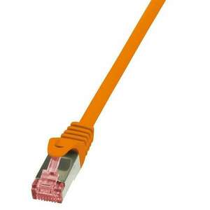 LogiLink 10G S/FTP PIMF PrimeLine patch kábel CAT6A 2m narancssár... kép