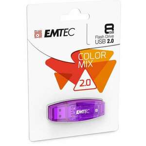 Emtec 8GB C410 Color Mix USB 2.0 Pendrive - Lila kép