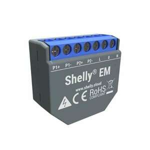 Shelly EM egy fázisú nagyteljesítményű fogyasztásmérő és vezérlő... kép