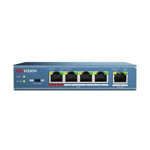 Hikvision 10/100 4x PoE + 1x uplink portos switch (DS-3E0105P-E) kép