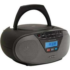 Aiwa BBTU-400BK Hordozható CD rádió, Bluetooth, USB bemenettel, ó... kép