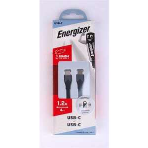 ENERGIZER USB kábel, USB-C - USB-C, 1, 2m, ENERGIZER, fekete kép