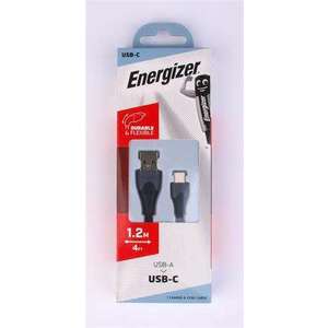 ENERGIZER USB kábel, USB-A - USB-C, 1, 2m, ENERGIZER, fekete kép