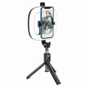 Hoco - Showfull Selfie Stick (LV03 Plus) - LED gyűrű, BT távirány... kép