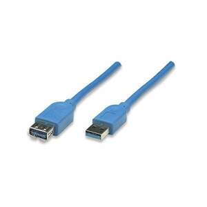 Manhattan Kábel - USB3.0 hosszabbító kábel, 2m, Kék kép