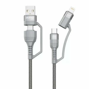 USB cable Dudao L20xs 4in1 USB-C / Lightning / USB-A 2.4A, 1m (gray) kép