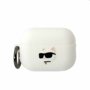 Karl Lagerfeld 3D Logo NFT Choupette Head szilikontok Apple AirPods Pro 2 számára, fehér kép
