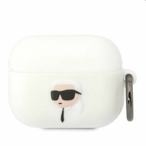 Karl Lagerfeld 3D Logo NFT Karl Head szilikontok Apple AirPods Pro számára, fehér kép