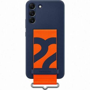 Galaxy S22 S906 silicone cover with strap navy (EF-GS906TNEGWW) kép