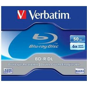 Verbatim kétrétegű, 50GB, 6x, normál tok, BD-R BluRay lemez kép