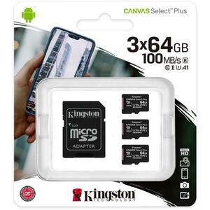 microSDXC Canvas Select Plus Multi pack 64GB C10/UHS-I SDCS2/64GB-3P1A kép