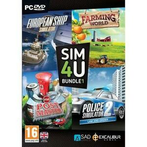 SIM4U Bundle 1: European Ship Simulator + Farming World + Post Master + Police Simulator 2 (PC) kép
