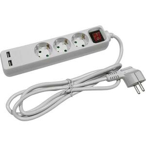 3 Plug + 2 USB 3 m Switch (ESE1.5G3-3-SW-USB) kép