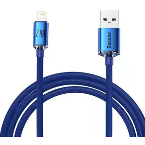 Kábel Baseus Crystal cable USB to Lightning, 2.4A, 2m (blue) kép