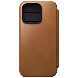 Tok Nomad Modern Leather Folio, english tan - iPhone 15 Pro (NM01629085) kép