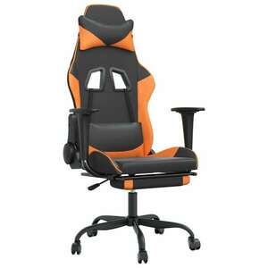 vidaXL masszázs funkciós Gamer szék - fekete-narancssárga kép