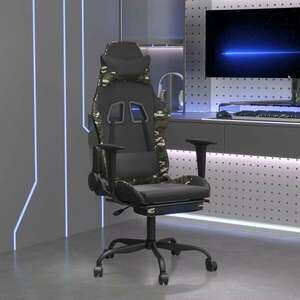vidaXL masszázs funkciós Gamer szék - fekete-terepszínű kép