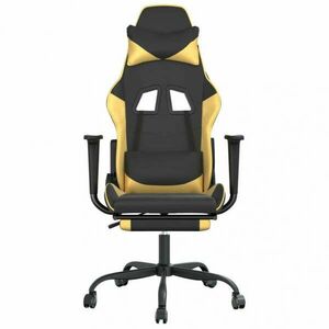 vidaXL masszás funkciós Gamer szék - fekete-arany kép
