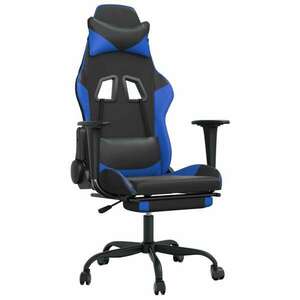 vidaXL masszás funkciós Gamer szék - fekete-kék kép