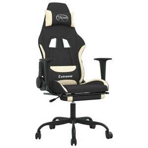 vidaXL Gamer szék - fekete-krémszínű kép