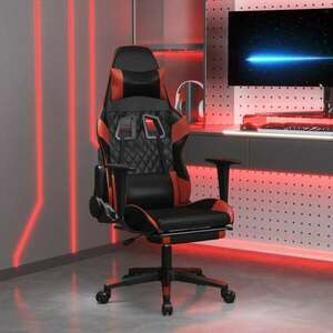 vidaXL masszázs funkciós Gamer szék - fekete-vörös kép