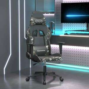 vidaXL masszázs funkciós Gamer szék - fekete-terepszínű kép
