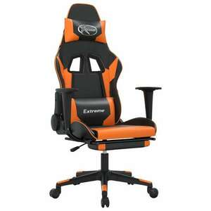 vidaXL masszázs funkciós Gamer szék - fekete-narancssárga kép