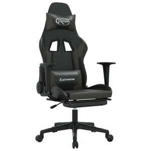 vidaXL masszázsfunkciós Gamer szék - fekete-szürke kép