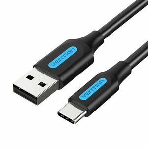 Töltőkábel USB-A 2.0 - USB-C Vention COKBC 0, 25 m, fekete (COKBC) kép