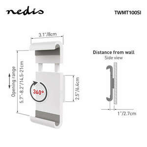 NEDIS TWMT100SI Tablet Tartó 7-12 " | Rögzített | Alkalmazás: Fal... kép