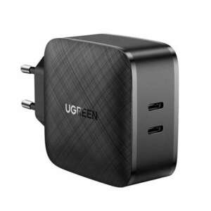 Ugreen CD216 2x USB-C Hálózati töltő - Fekete (66W) kép