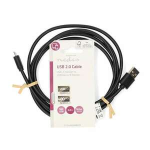 USB kábel | USB 2.0 | USB-A Dugasz | USB Micro-B Dugasz | 11 W |... kép