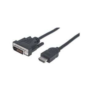 Manhattan Kábel - HDMI to DVI ( 1, 8m; HDMI 19 pin - DVI-D Dual Li... kép