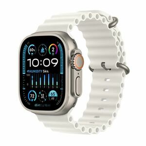 Apple Watch Ultra 2 GPS + Cellular, 49mm Titanium Case Fehér Ocean szíjjal kép