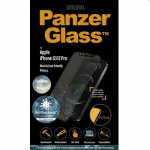 Temperált védőüveg PanzerGlass CamSlider ABprivát szűrővel Apple iPhone 12/12 Pro, fekete kép