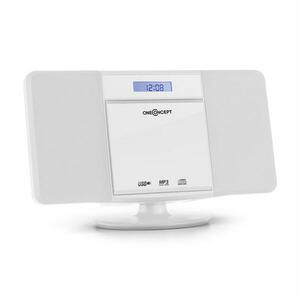 OneConcept V-13 BT, sztereó rendszer CD MP3 USB bluetooth rádióval, falra szerelhető kép