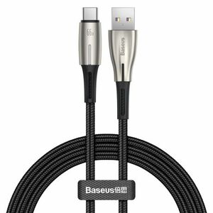 Baseus Water Drop-shaped kábel USB / USB-C 66W 6A 1m, fekete (CATSD-M01) kép