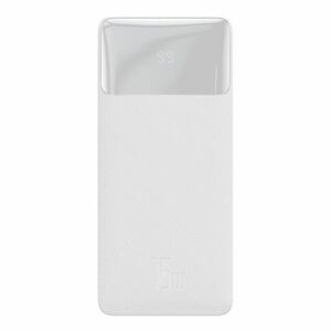 Baseus Bipow Power Bank 10000mAh 2x USB / USB-C / micro USB 15W, fehér (PPDML-I02) kép