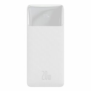 Baseus Bipow Power Bank 20000mAh 2x USB / USB-C QC PD 20W, fehér (PPDML-M02) kép