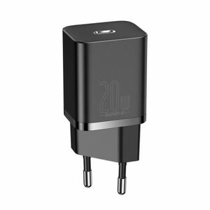 Baseus Super Si hálózati töltő adapter USB-C 1C PD 20W, fekete (CCSUP-B01) kép
