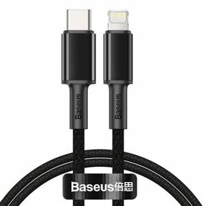 Baseus Data kábel USB-C / Lightning PD 20W 1m, fekete (CATLGD-01) kép