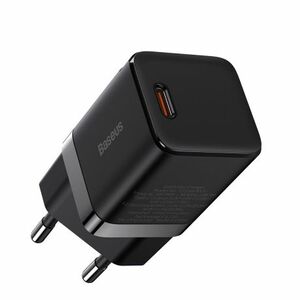 Baseus GaN3 hálózati töltő adapter USB-C 1C 30W, fekete (CCGN010101) kép