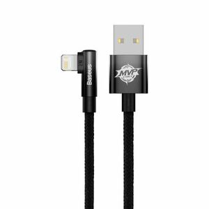 Baseus MVP Elbow kábel USB / Lightning 2.4A 1m, fekete (CAVP000001) kép