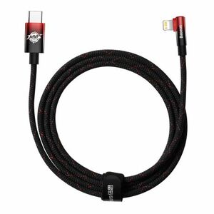 Baseus MVP Elbow kábel USB-C / Lightning 20W 2m, fekete/piros kép