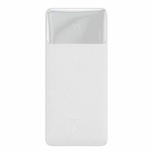 Baseus Bipow Power Bank 10000mAh 2x USB / USB-C / micro USB 15W, fehér (PPBD050002) kép