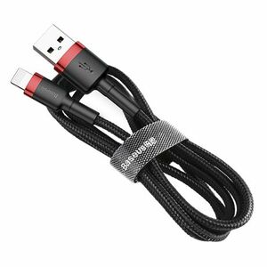 Baseus Cafule kábel USB / Lightning QC3.0 1m, fekete/piros (CALKLF-B19) kép