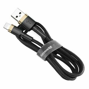 Baseus Cafule kábel USB / Lightning QC3.0 1m, fekete/arany (CALKLF-BV1) kép