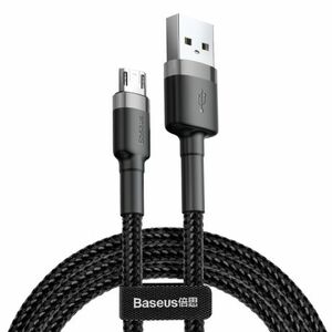 Baseus Cafule kábel USB / Micro USB QC 3.0 1.5A 2m, fekete/szürke (CAMKLF-CG1) kép