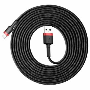 Baseus Cafule kábel USB / Lightning QC 3.0 2A 3m, fekete/piros (CALKLF-R91) kép