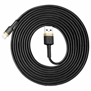 Baseus Cafule kábel USB / Lightning QC3.0 2A 3m, fekete/arany (CALKLF-RV1) kép